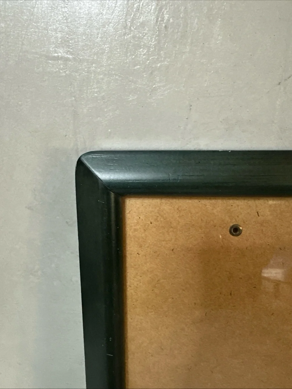 VINTAGE WOOD FRAME ROUNDED CORNERS DARK GREEN FITS 5X7 WOOD BACKER